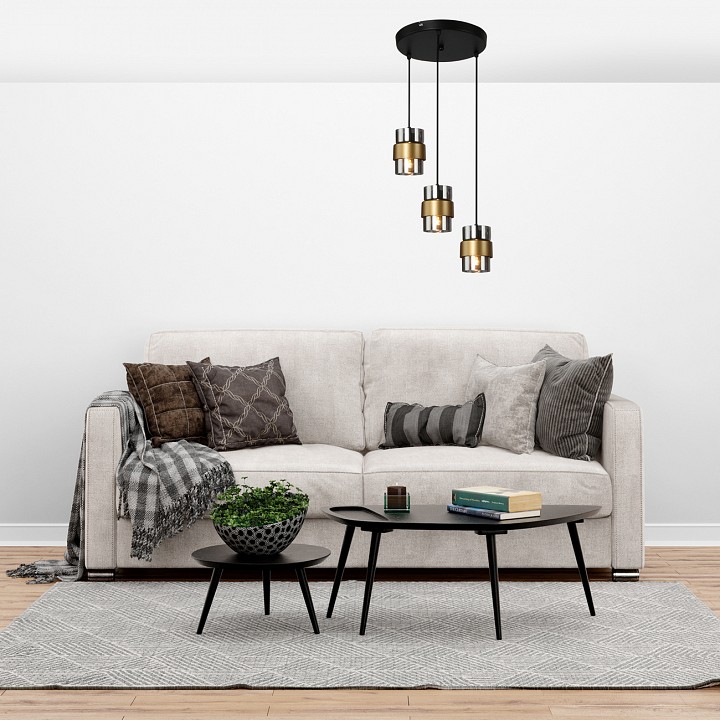 Подвесная люстра Escada HURRICANE 1139/3S Black/Gold