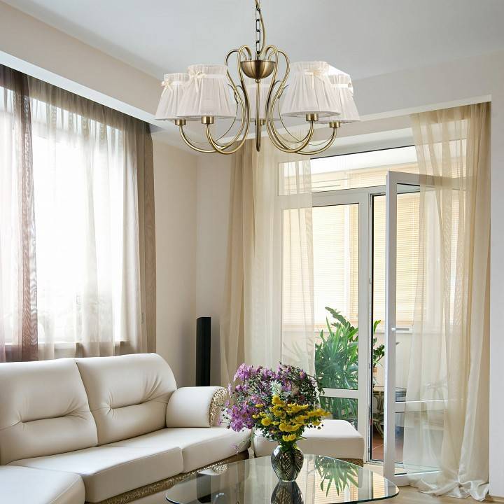 Подвесная люстра Eurosvet 60061/5 античная бронза 60061/5