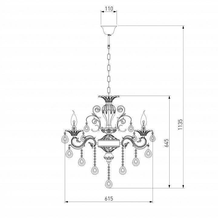 Потолочная люстра Bogates Tivoli 294/6 Strotskis