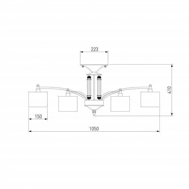 Люстра на штанге Eurosvet Adagio 60080/12 сатин-никель