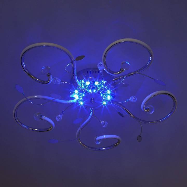 Потолочная люстра Eurosvet Curl 90129/5 хром 64 Вт 90129/5