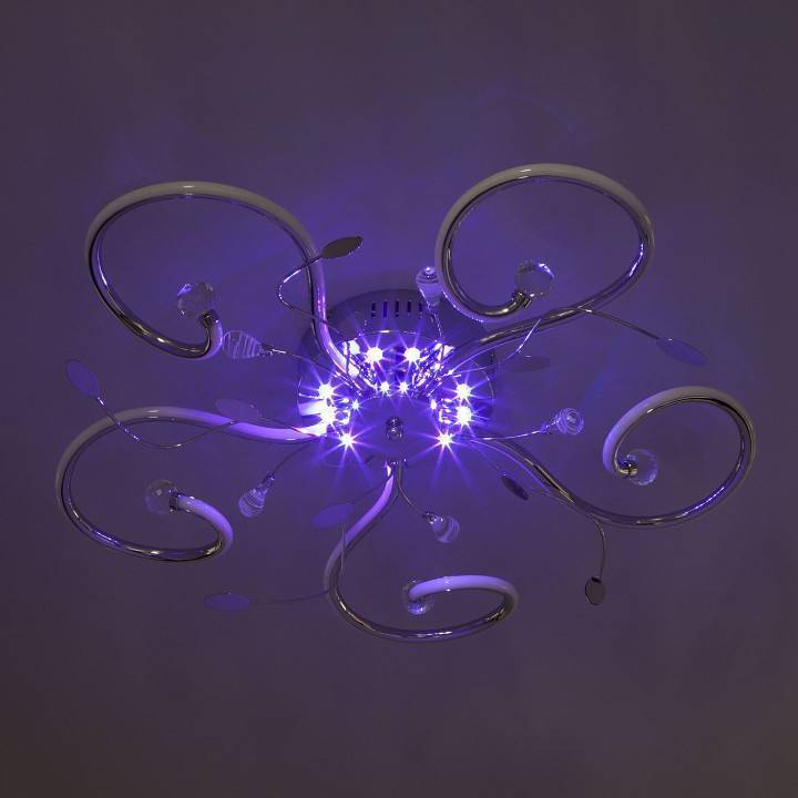 Потолочная люстра Eurosvet Curl 90129/5 хром 64 Вт 90129/5