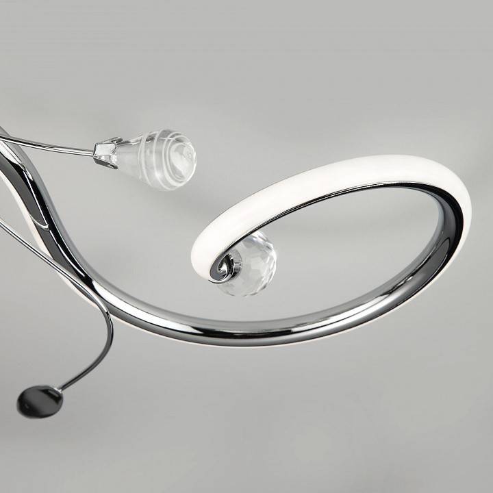 Потолочная люстра Eurosvet Curl 90129/5 хром 64 Вт 90129/5