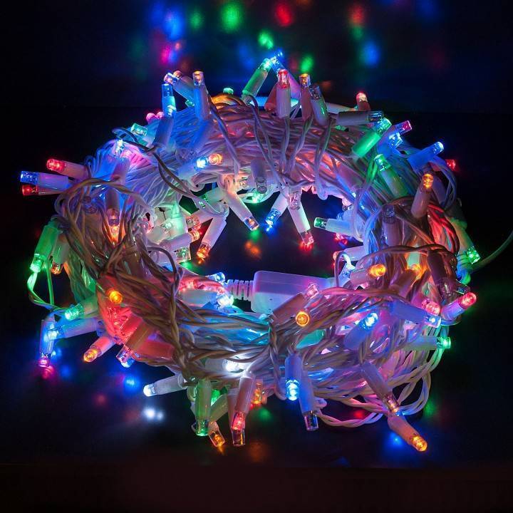 Гирлянда Нить Eurosvet 400-102 мульти с эффектом мерцания 20 м IP65 400-102