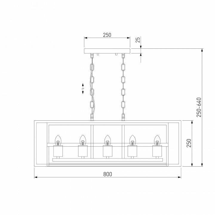 Подвесной светильник Eurosvet Crate 70122/5 черный