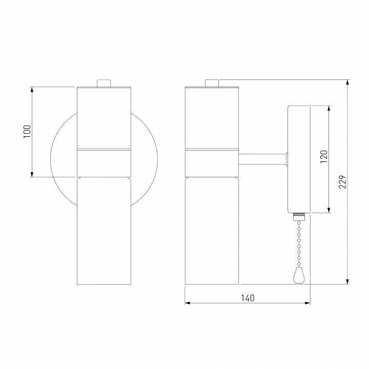 Бра Eurosvet Tesoro 70125/1 черный