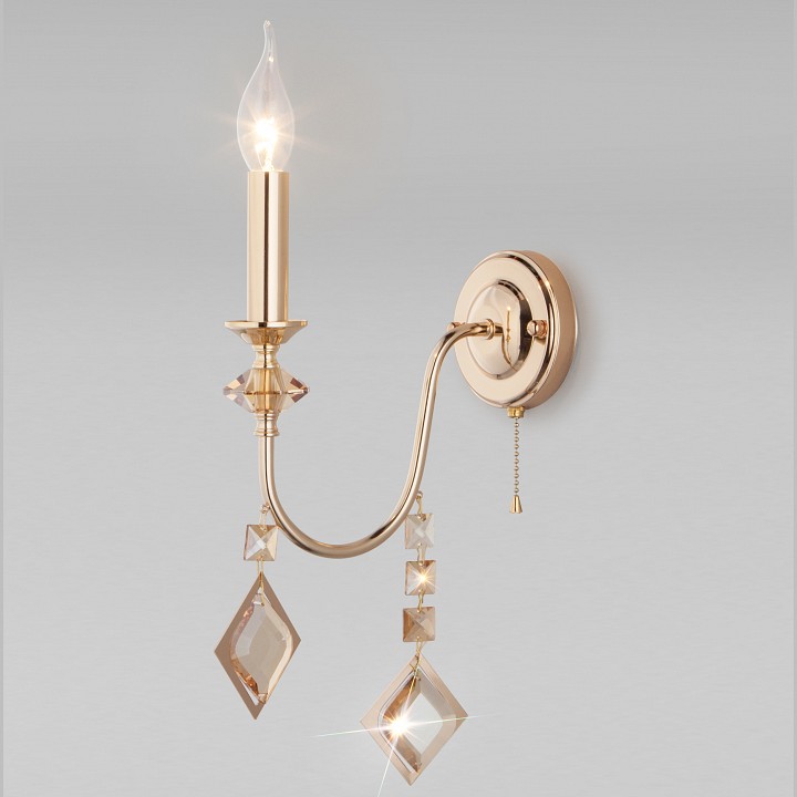 Бра Eurosvet Telao золото тонированный хрусталь Strotskis 10120/1