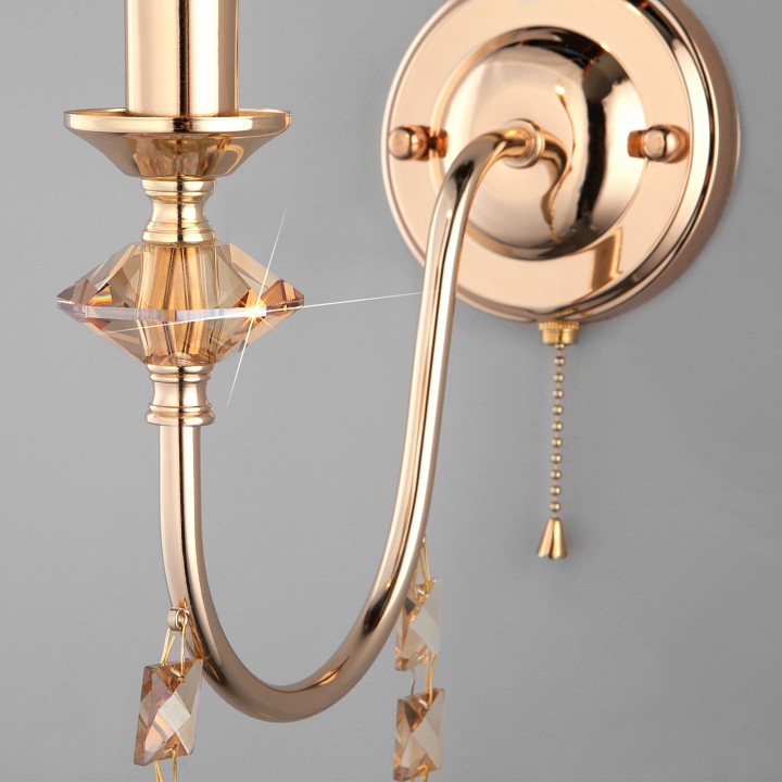 Бра Eurosvet Telao золото тонированный хрусталь Strotskis 10120/1