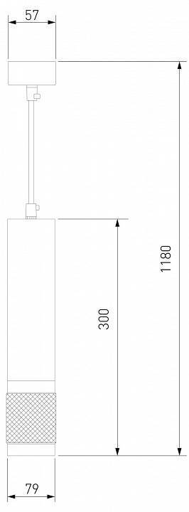 Подвесной светильник Eurosvet Tony DLN108 GU10 черный/золото