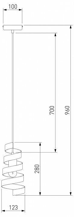 Подвесной светильник Eurosvet Storm серебро 50058/1