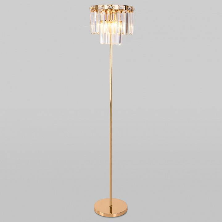 Торшер Eurosvet Elegante 01137/3 золото/прозрачный хрусталь Strotskis