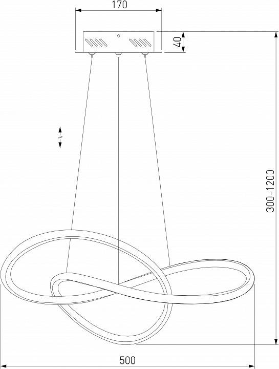 Подвесной светильник Eurosvet Wind черный 90312/1