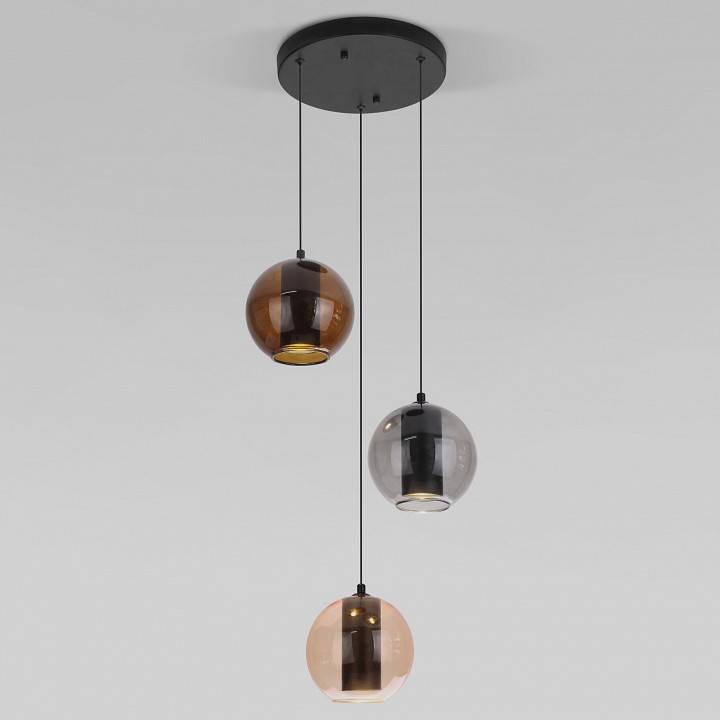 Подвесной светильник Eurosvet Cobble LED дымчатый/бежевый/шоколад 50258/3