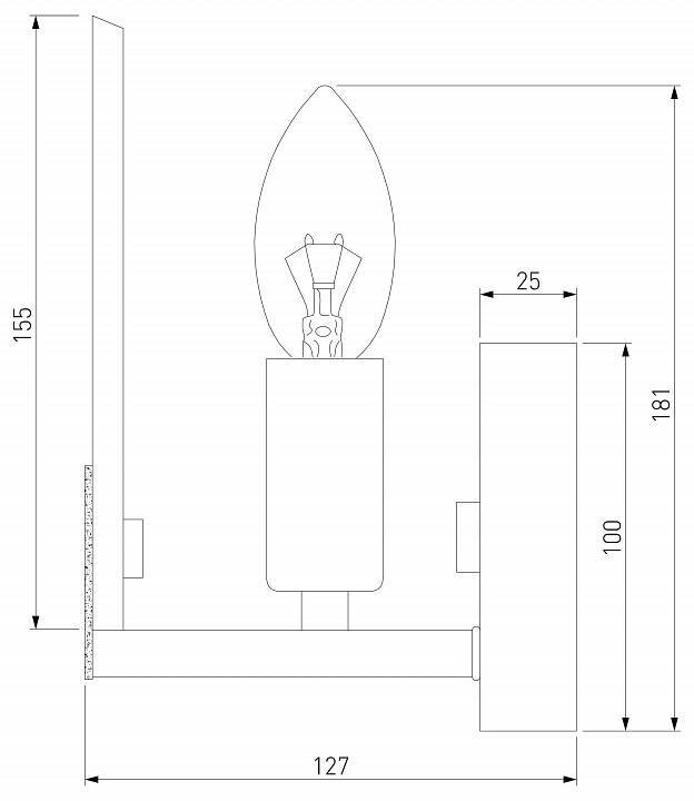 Бра Eurosvet Marble 60158/1 латунь