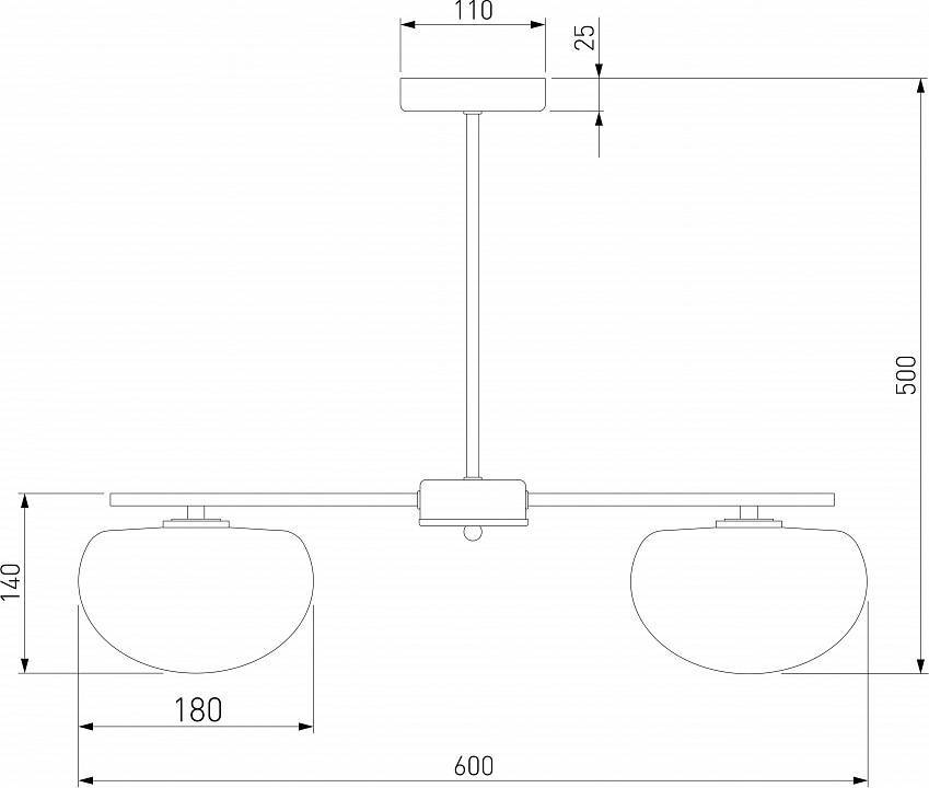 Люстра на штанге Eurosvet Like 30190/3 латунь