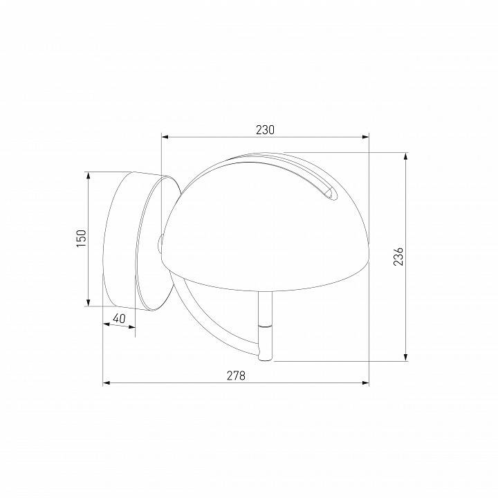 Бра Eurosvet Emisfero 50083/1 LED золото