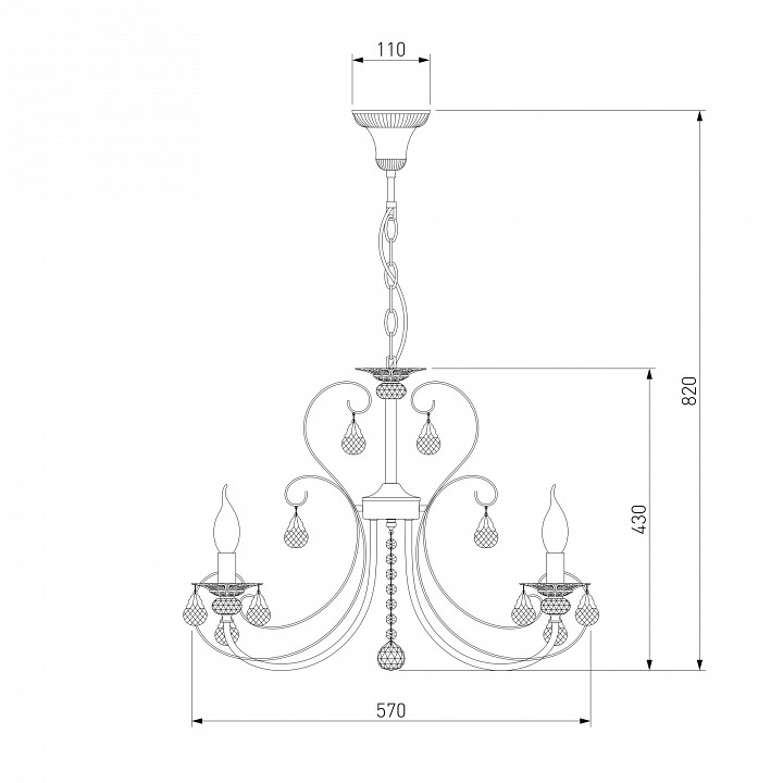 Подвесная люстра Eurosvet Alda 3305/5