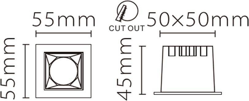 Встраиваемый светильник Fiberli XL003 12130301