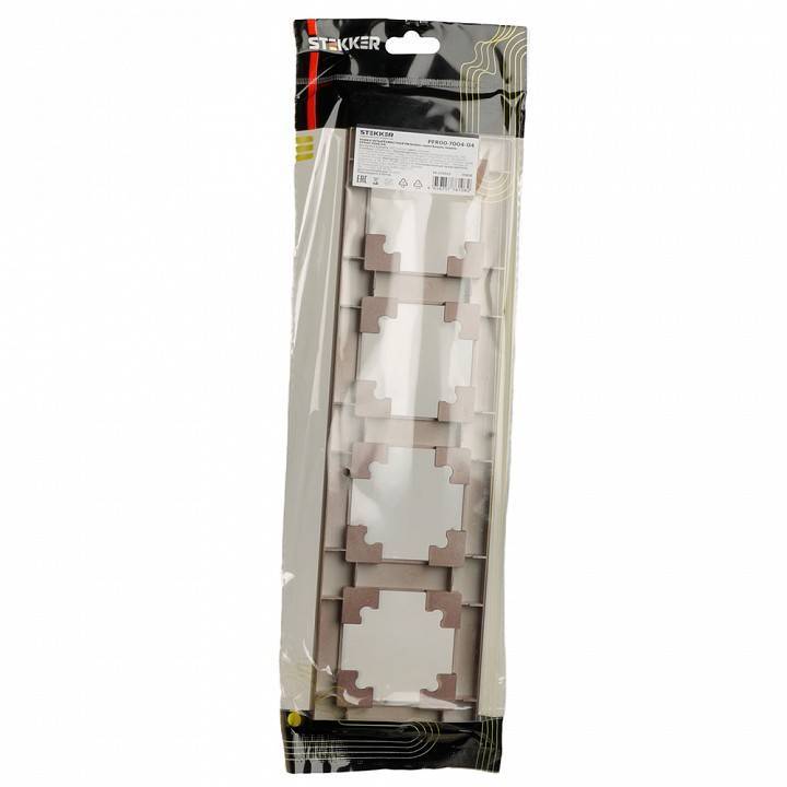 Рамка на 4 поста Stekker PFR00-7004-04 39820