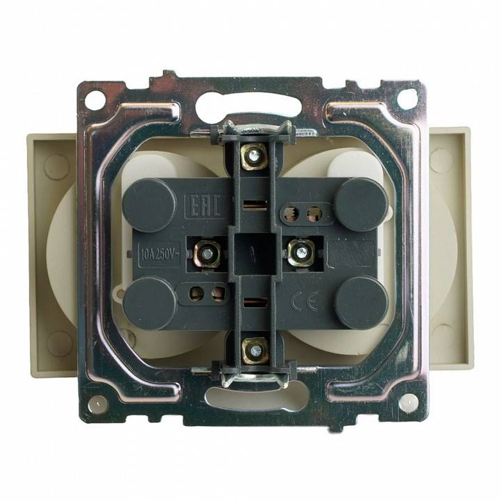 Розетка двойная без заземления и со шторкой, без рамки Stekker Катрин 49225