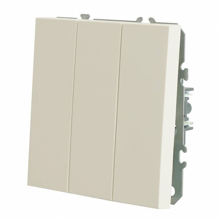 Выключатель трехклавишный без рамки Stekker RSW10-5108-01 49870