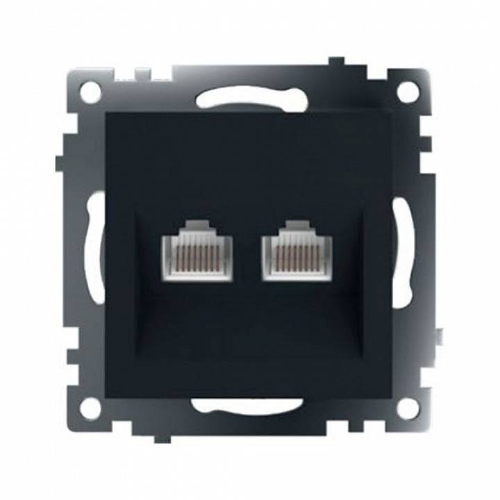 Розетка двойная Ethernet RJ-45 без рамки Stekker Катрин 50007