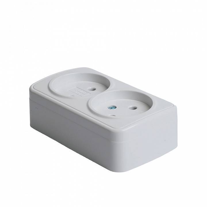 Розетка двойная без заземления Stekker Basic 50075