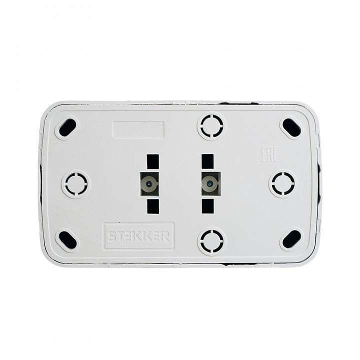 Розетка двойная без заземления Stekker Basic 50075