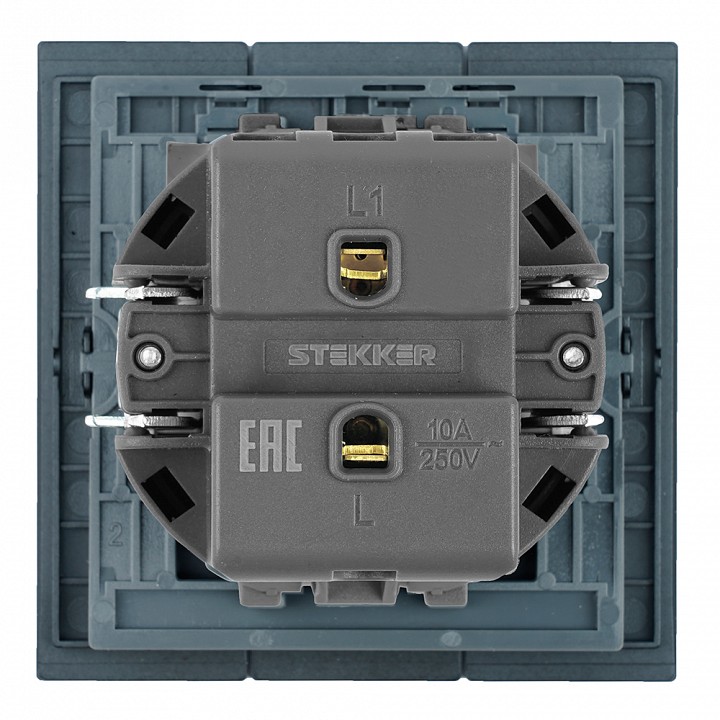 Выключатель одноклавишный без рамки Stekker Мия 50442