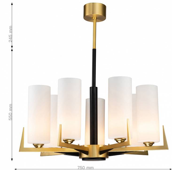 Люстра на штанге Favourite Maximo 7 ламп 2623-7P