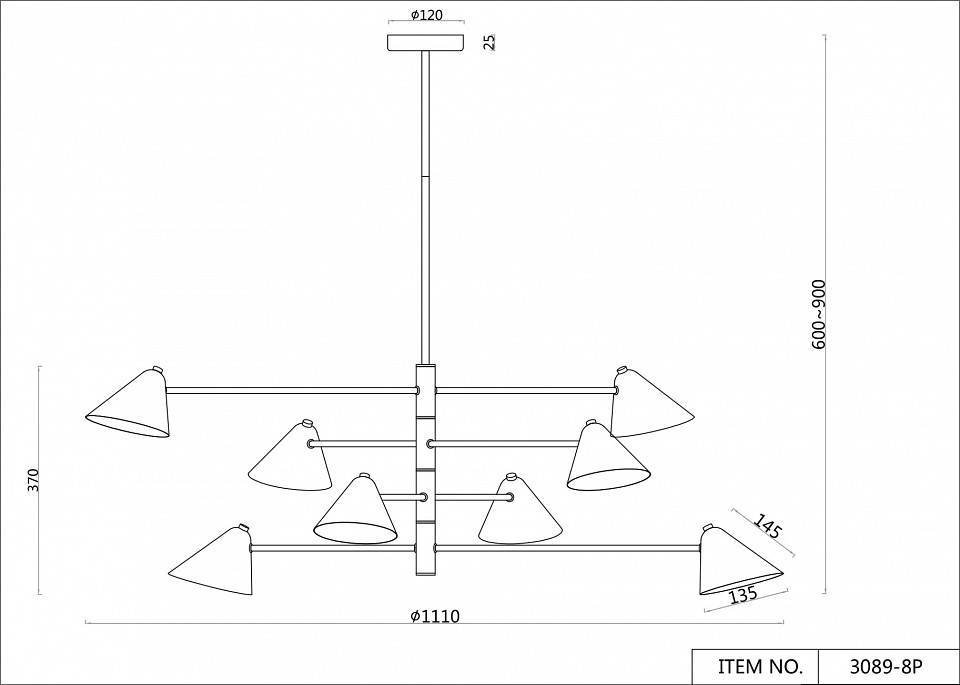 Подвесная люстра F-promo Trikoniya 3089-8P