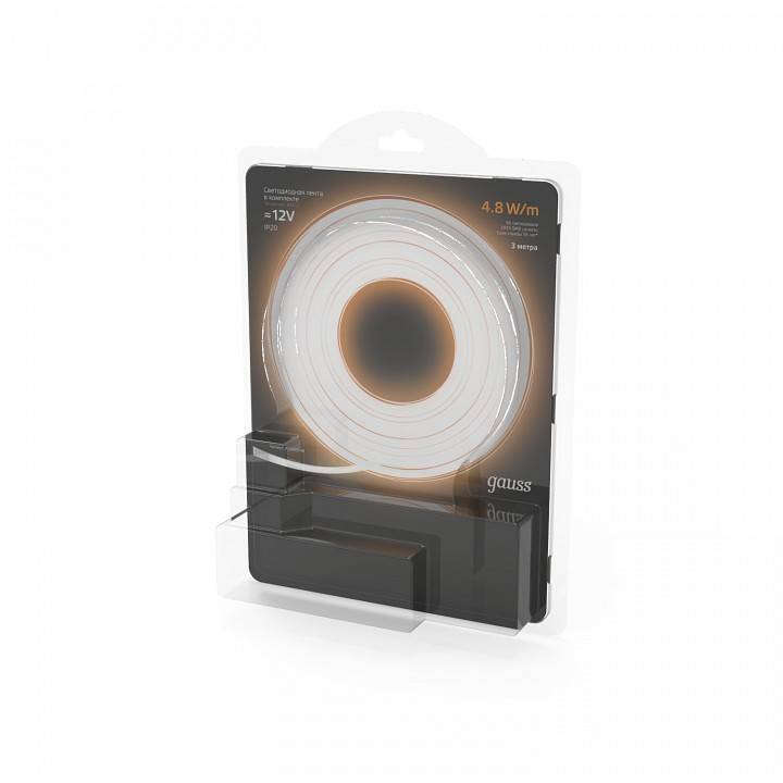 Комплект светодиодной ленты Gauss 2835/60-SMD 5 м 12В 3000К IP20 312000148