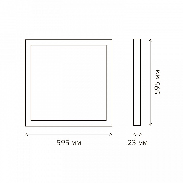 Светильник светодиодный Gauss 40 Вт 4000 К 595x595 мм 842161340