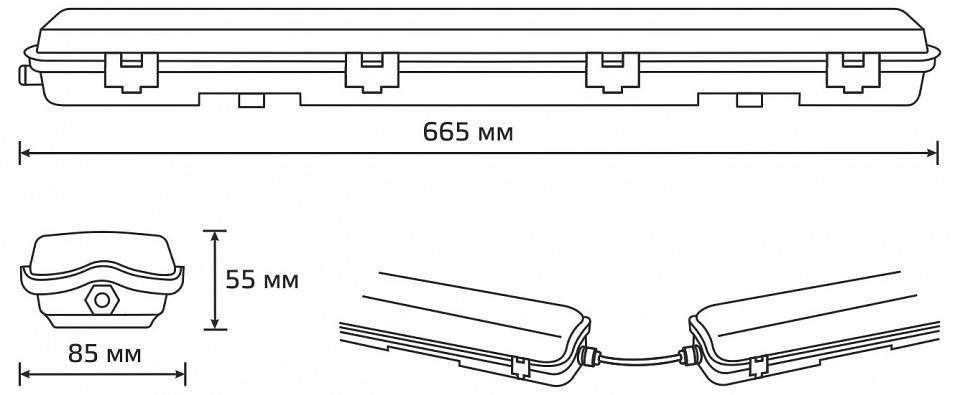 Накладной светильник Gauss Lite 909437260