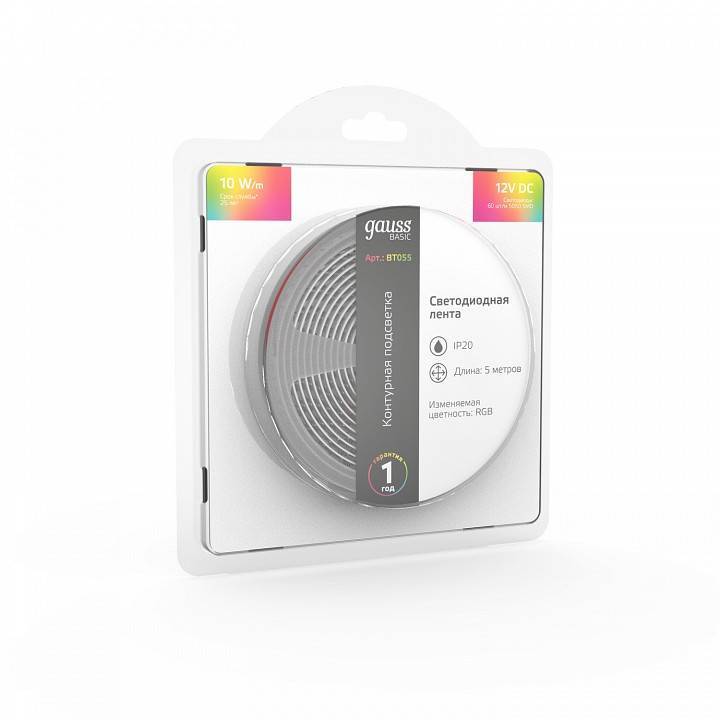 Лента светодиодная Gauss Basic BT055