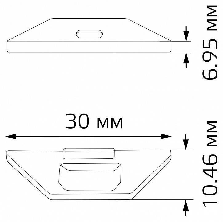 Набор заглушек для профиля с отверстием Gauss  BT482