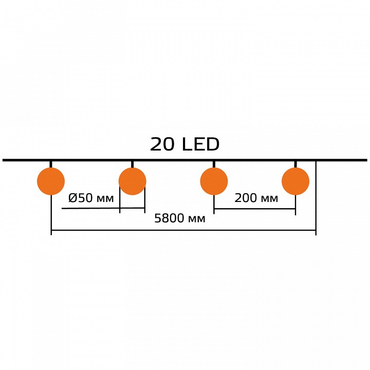 Гирлянда на солнечных батареях Gauss Solar GS034