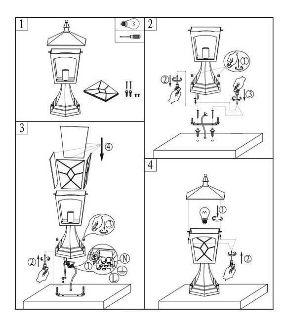 Уличный наземный светильник Globo Atlanta 3127