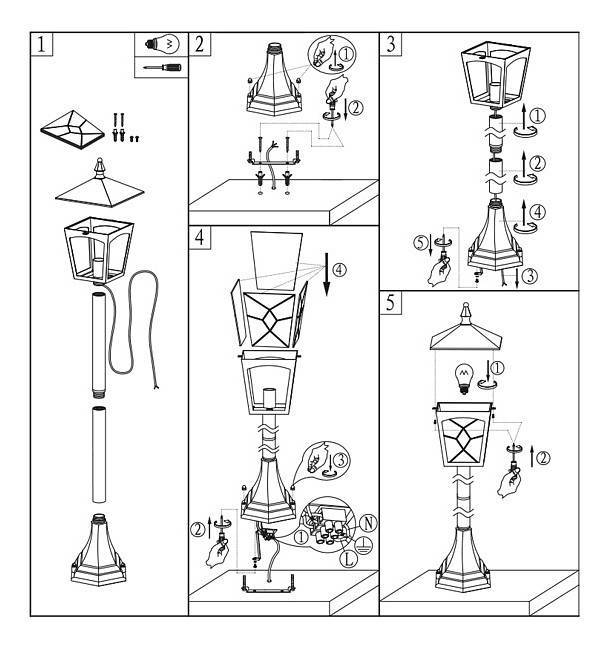 Уличный наземный светильник Globo Atlanta 3128