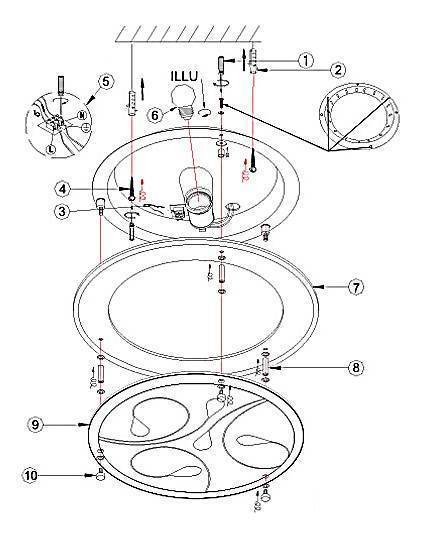 Светильник потолочный накладной Globo Brenda 40409