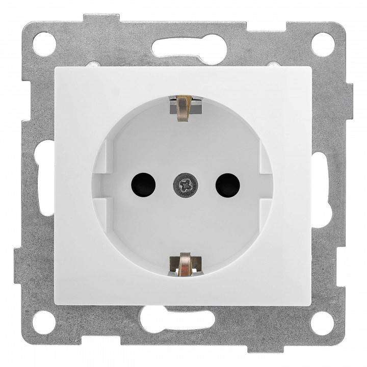 Розетка с заземлением и со шторкой, без рамки Gusi Electric BRAVO С10Р4-001