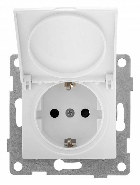 Розетка с заземлением и со шторкой, без рамки с крышкой Gusi Electric BRAVO С10Р91-001