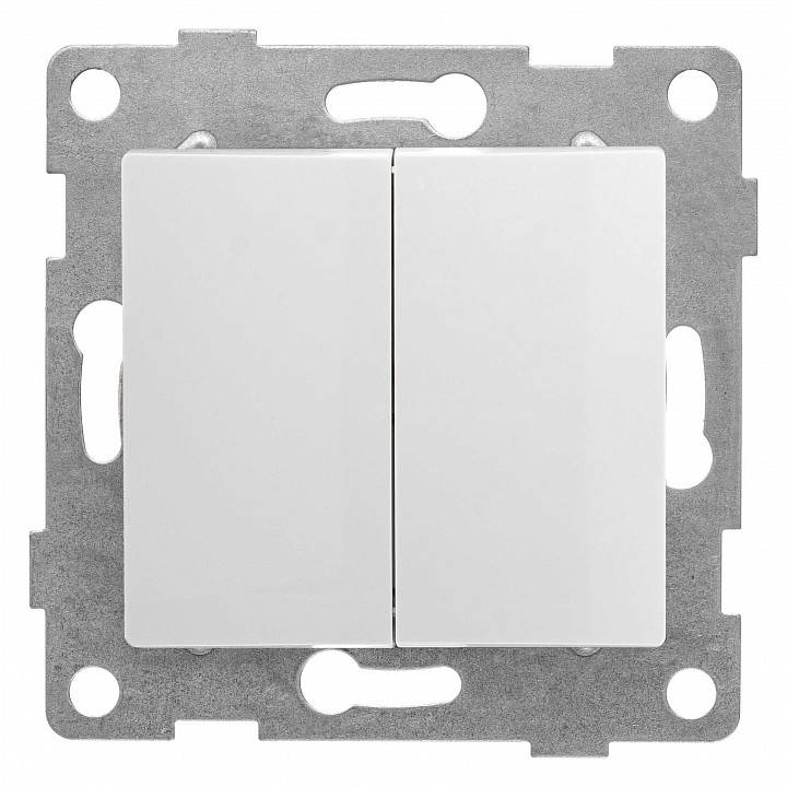 Выключатель двухклавишный без рамки Gusi Electric BRAVO С10В2-001