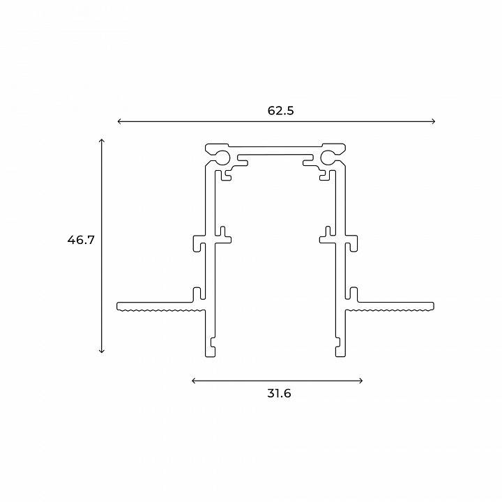 Трек встраиваемый Hesby Lighting ElDeko 0060