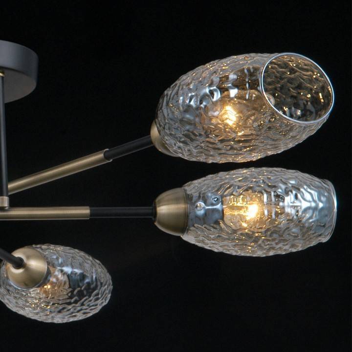 Потолочная люстра ILLUMICO черная с бронзой IL0255-6CSQ-79 BK AB