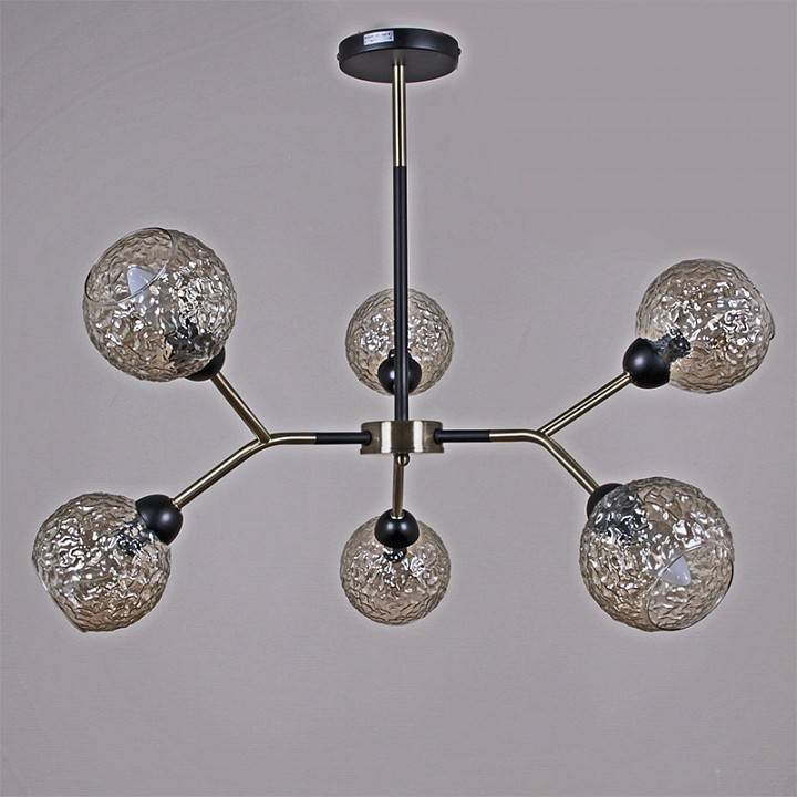 Люстра на штанге ILLUMICO  IL0268-6PSQ-79 BK AB