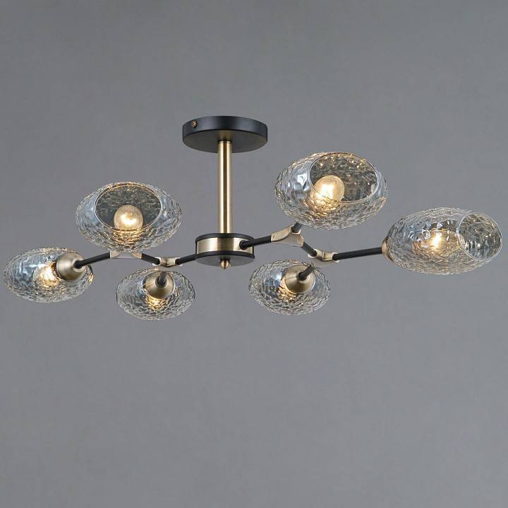 Люстра на штанге ILLUMICO TRENTO IL0272-6CSQ-25 BK AB TRENTO