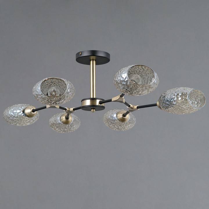 Люстра на штанге ILLUMICO TRENTO IL0272-6CSQ-25 BK AB TRENTO