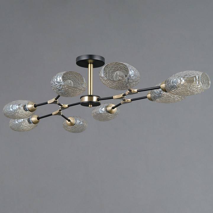 Люстра на штанге ILLUMICO TRENTO IL0272-8CSQ-25 BK AB TRENTO