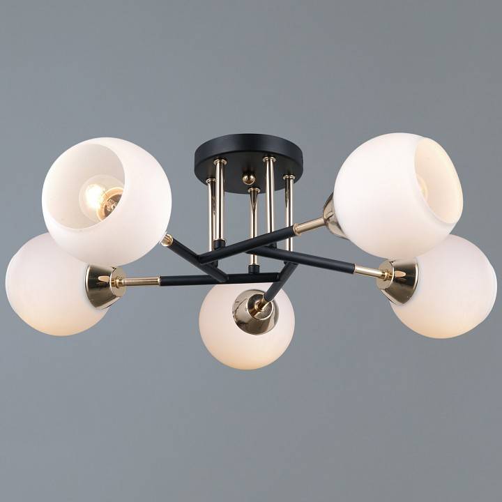 Люстра на штанге ILLUMICO LIBRA 5 ламп IL0689-5CSQ-24 BK FGD